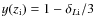 $y(z_{\rm i})=1-\delta_{L\rm i}/3$