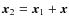 $\vec{x}_2=\vec{x}_1+\vec{x}$
