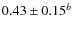 $0.43 \pm 0.15^{b}$