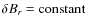 $\delta B_{r}=\textrm{constant}$