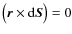 $\big({\vec{ r}}\times {{\rm d}\vec{ S}}\big) = 0$
