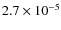 $2.7\times 10^{-5}$