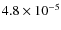 $4.8 \times 10^{-5}$