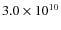 $3.0 \times 10^{10}$