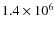 $1.4\times 10^{6}$