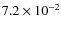 $7.2\times 10^{-2}$