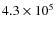 $4.3 \times 10^{5}$