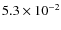 $5.3 \times 10^{-2}$
