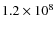 $1.2\times 10^{8}$
