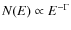 $N(E) \propto E^{-\Gamma}$