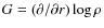$G=(\partial/\partial r)\log\rho$