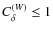 $C_\delta^{(W)}\leq1$