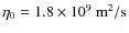 $\eta_0=1.8 \times 10^9~{\rm m}^2/{\rm s}$