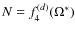 $N=f_{4}^{(d)} (\Omega ^{*} )$