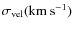 $\sigma _{\rm vel} \rm (km~ s^{-1})$