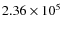 $2.36 \times 10^5$