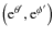 $\left({\rm e}^{\theta'},{\rm e}^{\phi'}\right)$