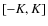 $\left[-K,K\right]$