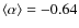 $\langle \alpha\rangle =-0.64$