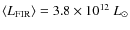 $\langle L_{\rm FIR}\rangle = 3.8 \times 10^{12}~L_{\odot}$