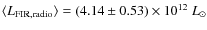 $\langle L_{\rm FIR,radio}\rangle = (4.14 \pm 0.53) \times 10^{12}~L_{\odot}$