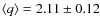 $\langle q\rangle =2.11\pm0.12$