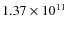 $1.37\times10^{11}$