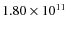 $1.80\times10^{11}$