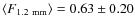 $\langle F_{\rm {1.2~mm}}\rangle = 0.63 \pm 0.20$