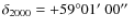 $\delta_{2000}=+59\degr01\hbox{$^\prime$ }00\hbox{$^{\prime\prime}$ }$