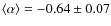 $\langle \alpha\rangle=-0.64\pm0.07$