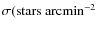 $\sigma (\rm stars~arcmin^{-2}$