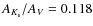 $A_{K_{\rm s}}/{A_{V}}=0.118$