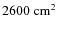 $2600~{\rm cm}^2$