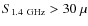 $S_{\rm 1.4~GHz} > 30~\mu$