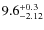 $\rm 9.6^{+0.3}_{-2.12}$