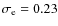 $\sigma_{\rm e} = 0.23$
