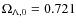$\Omega_{\Lambda,0} = 0.721$