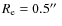 $R_{\rm e} = 0.5\hbox {$^{\prime \prime }$ }$