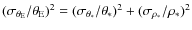 $(\sigma_{\theta_{\rm E}}/\theta_{\rm E})^2=(\sigma_{\theta_*}/\theta_*)^2+(\sigma_{\rho_*}/\rho_*)^2$