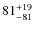 $\rm 81^{+19}_{-81}$