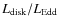 $L_{\rm {disk}}/L_{\rm {Edd}}$
