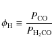 \begin{displaymath}\phi_{\rm H} \equiv \frac{P_{\rm CO}}{P_{\rm H_2CO}}
\end{displaymath}