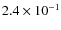 $2.4 \times 10^{-1}$