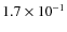 $1.7 \times 10^{-1}$