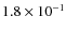 $1.8\times 10^{-1}$