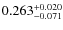 $0.263^{\rm +0.020}_{-0.071}$