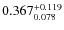 $\rm0.367^{+0.119}_{0.078}$