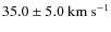 $35.0\pm5.0~\rm {km\ s^{-1}}$