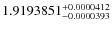 $1.9193851^{\rm +0.0000412}_{-0.0000393}$